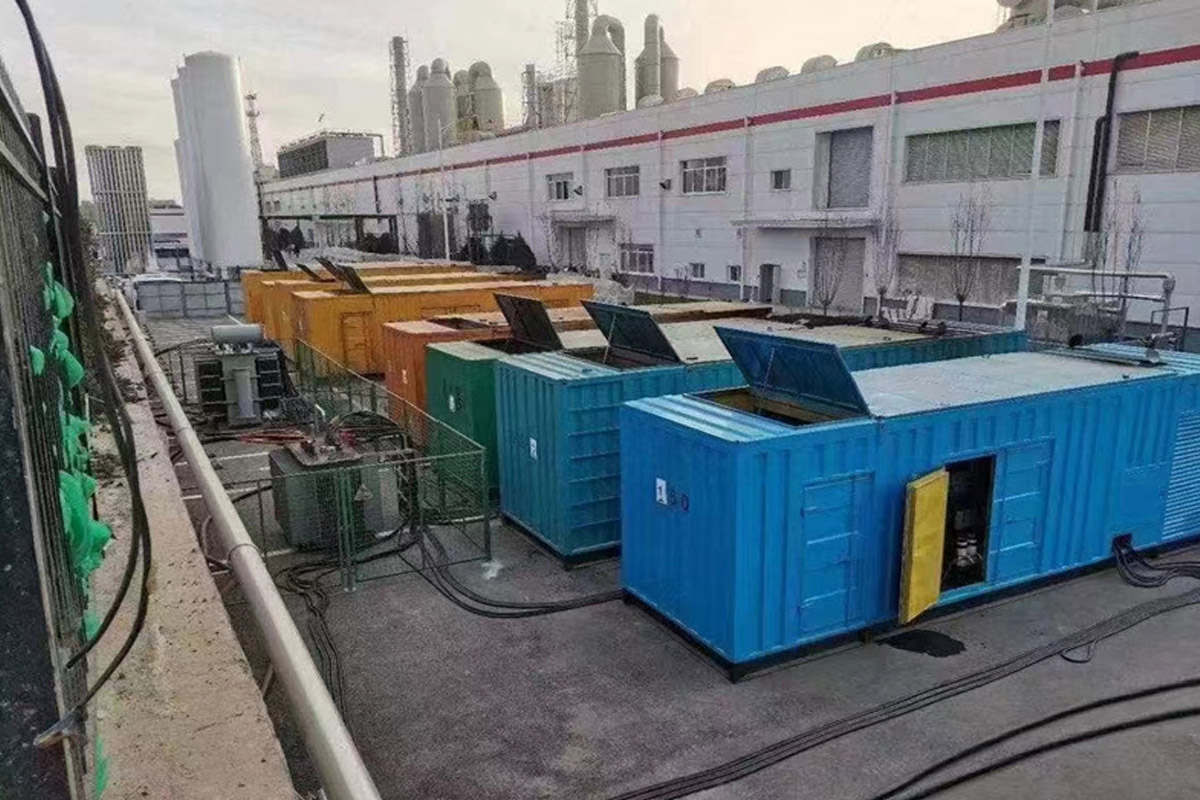 天等发电机租赁施工现场